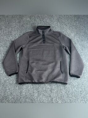 LL Bean Sweatshirt Women M Black Airlight Knit Pullover Outdoor Performance Camp